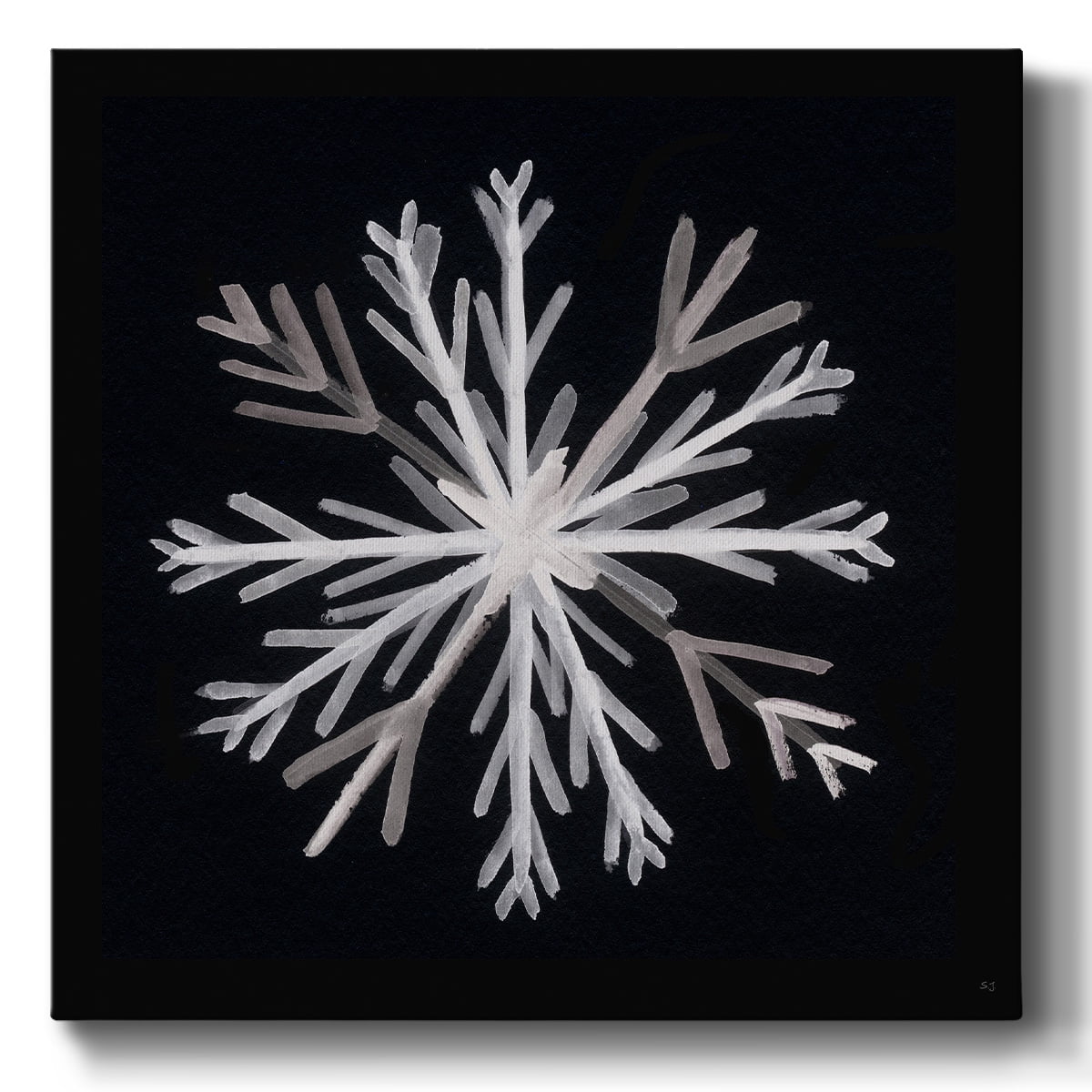 Snowflake I- Gallery Wrapped Canvas