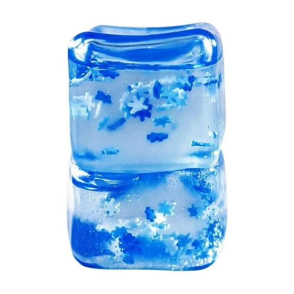Snowflake Ice Cube Stress Balls, Slow Rising Squeeze Toys, Set of 3 Portable Anxiety Relief, Office Desk Fidget Gadgets, Sensory Therapy Tools For Adults Kids ADHD Autism