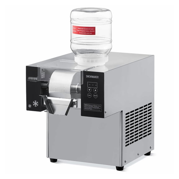Snowflake Ice Machine 176.4LBS/24H, Stainless Steel Ice Shaver Maker, Electric Snow Cone Machine, Air Cooling System for Cafe Bakery