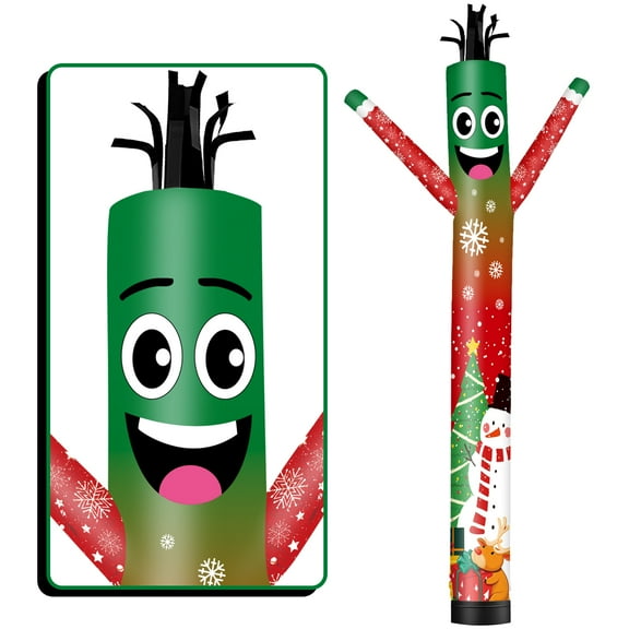 Snowflake Inflatable Tube Man Wacky Wavy Dancing Guy for Outdoor Decoration Advertising Business Promotion - Christmas Theme (Blower Not Included)