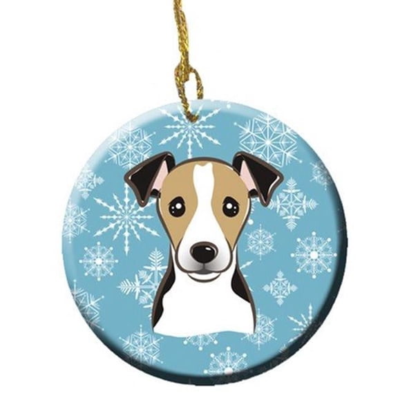 Snowflake Jack Russell Terrier Ceramic Ornament