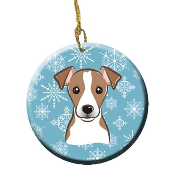 Snowflake Jack Russell Terrier Ceramic Ornament