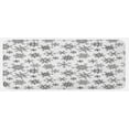thumbnail image 1 of Snowflake Kitchen Mat, Line Art Design Snowflake Pattern Geometric Arrangement with Circles Hexagons, Plush Decorative Kitchen Mat with Non Slip Backing, 47" X 19", Black White, by Ambesonne, 1 of 1
