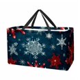 thumbnail image 1 of Snowflake Large Capacity Reusable Foldable Oxford Cloth Storage Bins: Versatile Shopping, Laundry, and Storage Solution, 1 of 7