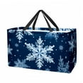 thumbnail image 1 of Snowflake Large Capacity Reusable Oxford Cloth Grocery Basket - Foldable Shopping Bag for Picnics & Shopping, 1 of 7