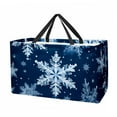 thumbnail image 1 of Snowflake Large Foldable Oxford Cloth Grocery Baskets - Multipurpose Storage Basket and Decorative Box, 1 of 7