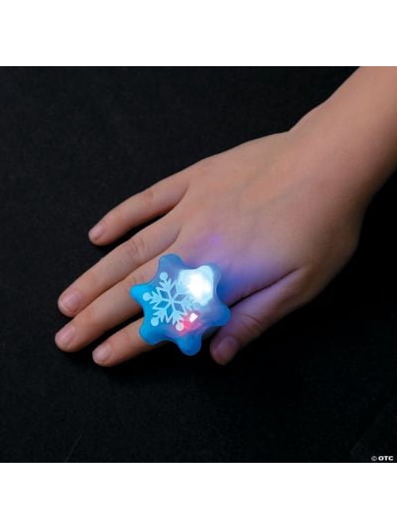 Snowflake Light Up Rings - Jewelry - 12 Pieces