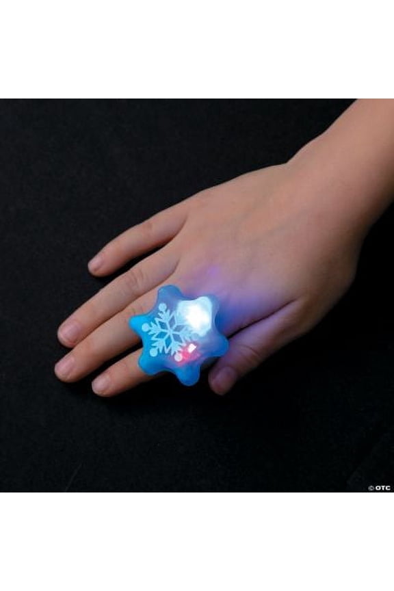 Snowflake Light Up Rings - Jewelry - 12 Pieces