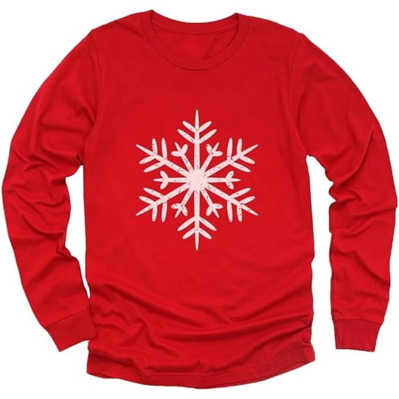 Tstars Boys' Christmas Snowflake Long Sleeve Shirt - Festive Holiday Gift for Kids