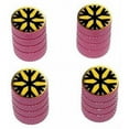 thumbnail image 1 of Snowflake Low Temperature Symbol Black on Yellow Tire Rim Wheel Aluminum Valve Stem Caps, Multiple Colors, 1 of 1