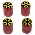 thumbnail image 1 of Snowflake Low Temperature Symbol Black on Yellow Tire Rim Wheel Aluminum Valve Stem Caps, Multiple Colors, 1 of 1