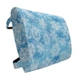 thumbnail image 1 of Snowflake Lumbar Pillow, Pattern of Winter Motifs Cold Weather Illustration with Abstract Circles, Soft Back Cushion for Office Chairs with Adjustable Straps, 14" x 13", Pale Blue White, by Ambesonne, 1 of 7
