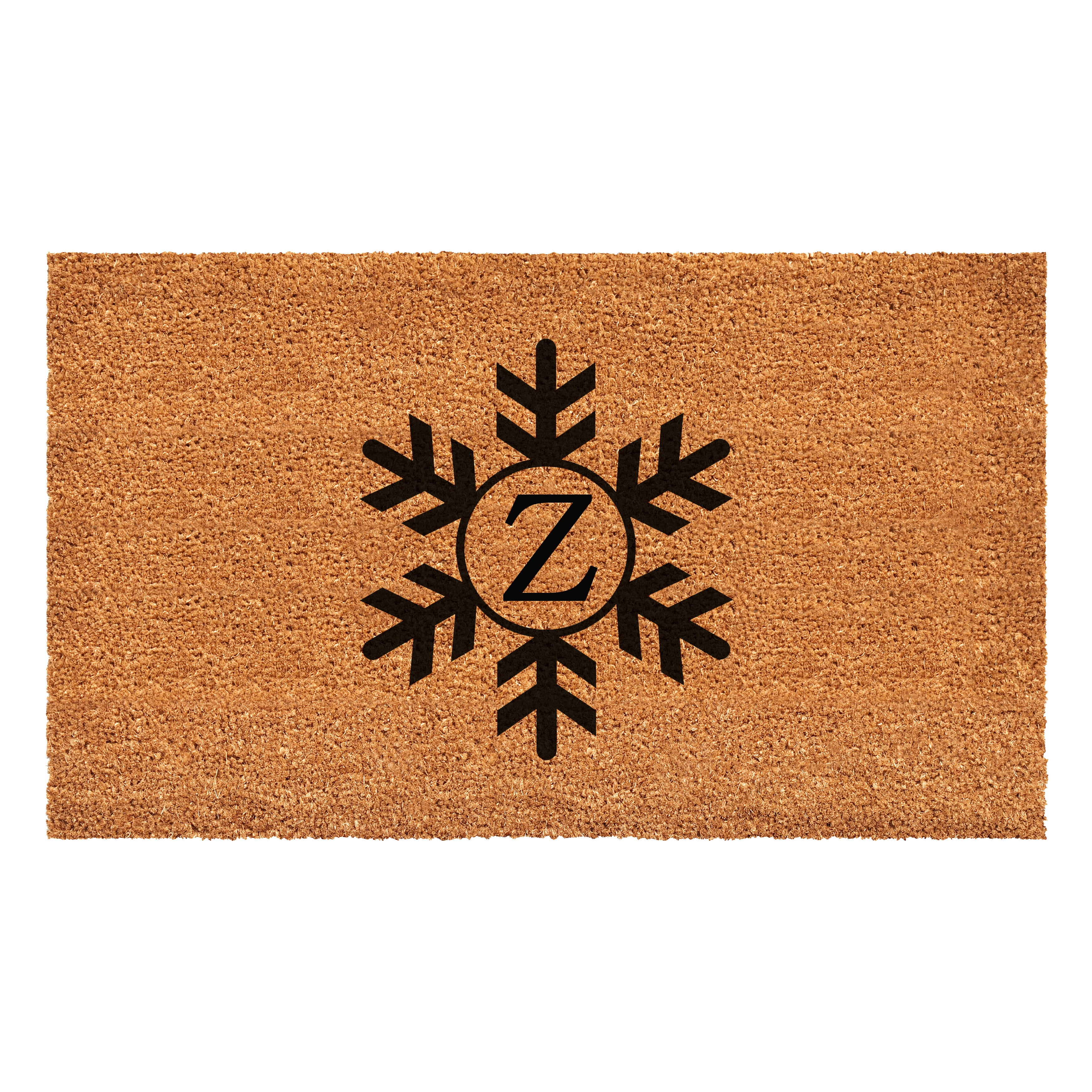 Snowflake Monogram Doormat, 36" x 72" (Letter Z)