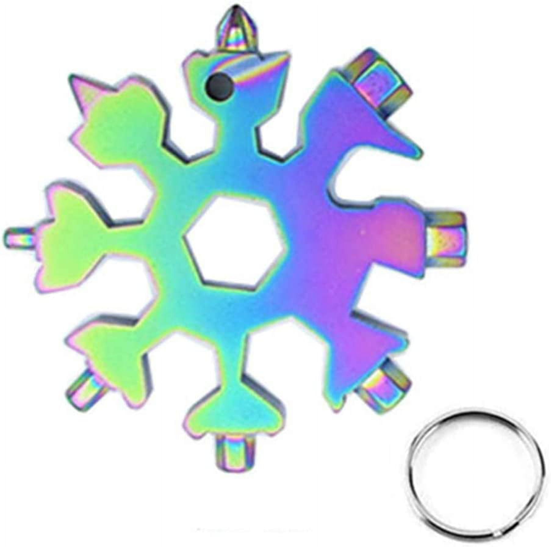 Snowflake MultiTool Compact Portable Durable Screwdriver with Key Ring