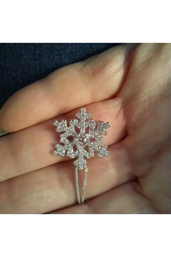 Snowflake Necklace Pendant Women Cubic Zircon Cute 925 Silver Jewelry