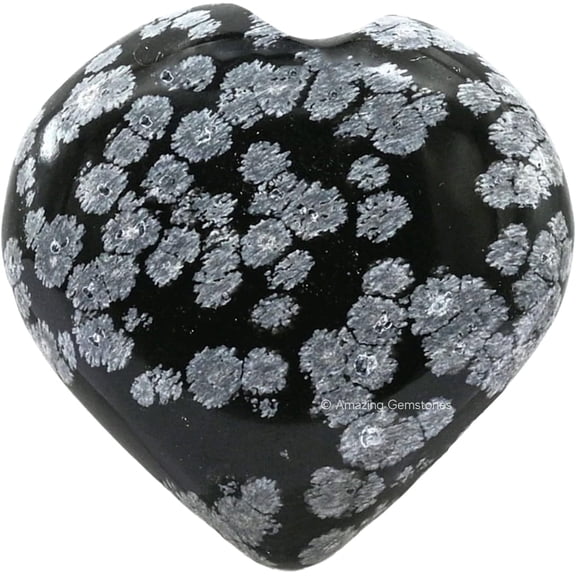Snowflake Obsidian Crystal Heart
