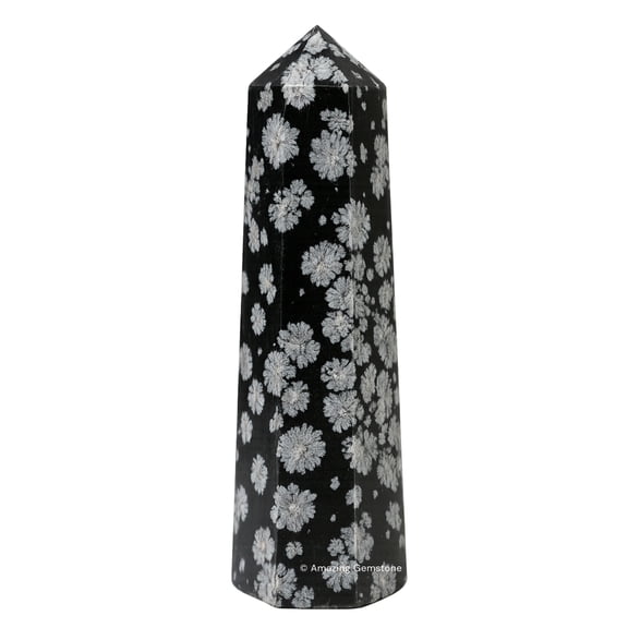 Snowflake Obsidian Crystal Tower Obelisk Point (2" to 3" INCH)