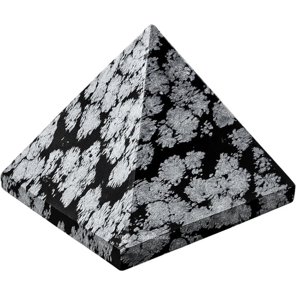 Snowflake Obsidian Pyramid Crystal Healing Stones - 2" Inch