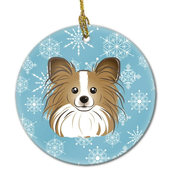Snowflake Papillon Ceramic Ornament