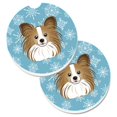 thumbnail image 1 of Snowflake Papillon Set of 2 Cup Holder Car Coaster, 1 of 1