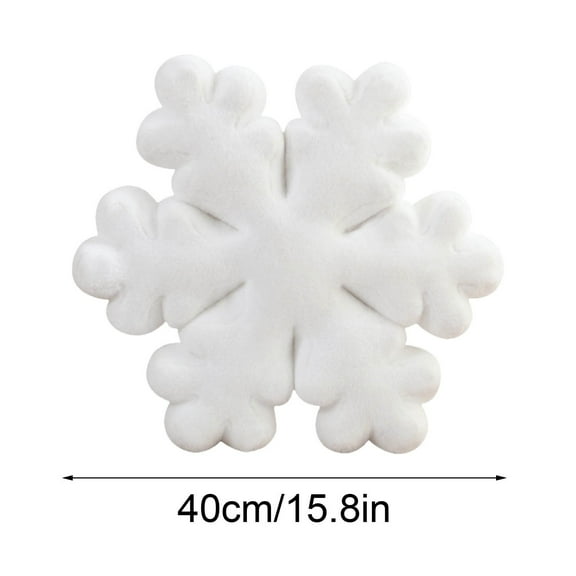 Snowflake Pattern Decorative Throw Pillow Living Room Sofa Cushion Soft Comfortable Accent Pillow for Couch Bed Window Seat
