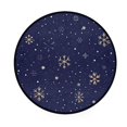 thumbnail image 1 of Snowflake Pattern Design Memory Foam Bath Mat 36" Absorbent Rug with Non Slip Base and 4 Bonus Pads, 1 of 6
