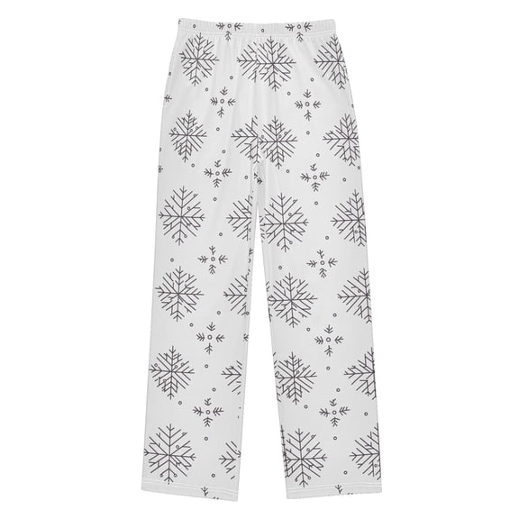 Snowflake Pattern Design Pajama Pants Soft Lightweight Lounge Pants Bottoms Sleep Pants Warm Comfy