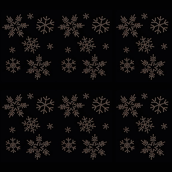 Snowflake Pattern Hotfix Rhinestones Glass Rhinestone Decoration Christmas Bisque 215x150x1mm diy