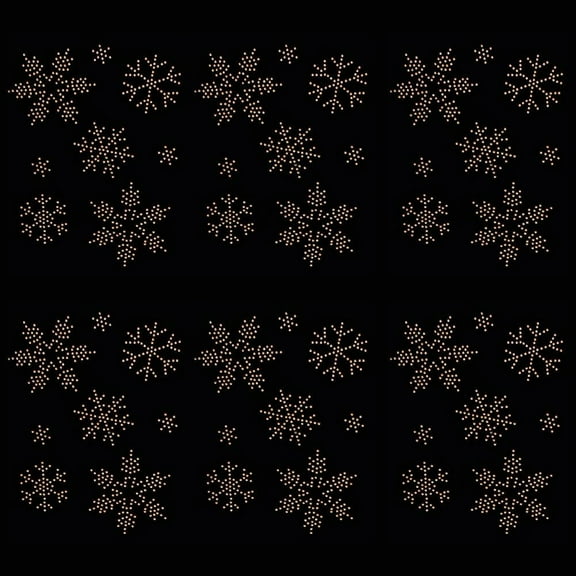 Snowflake Pattern Hotfix Rhinestones Glass Rhinestone Decoration Christmas Bisque 215x150x1mm