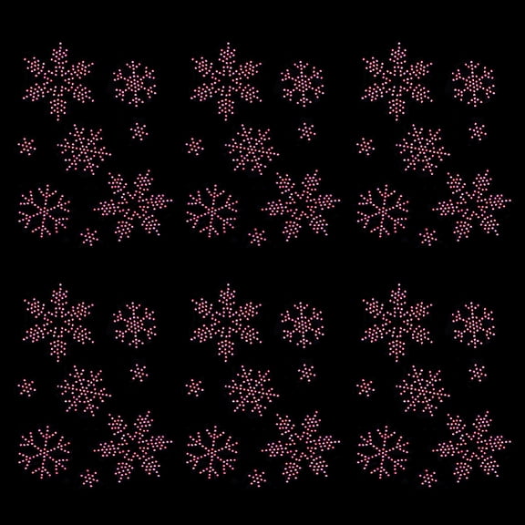 Snowflake Pattern Hotfix Rhinestones Glass Rhinestone Decoration Christmas Camellia 215x150x1mm