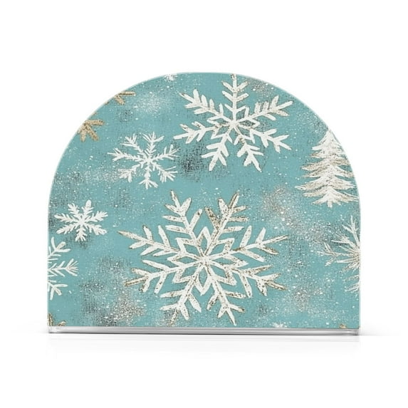 Snowflake Pattern Thick U Shape Acrylic Napkin Holder Non Slip Space Saving for Kitchen