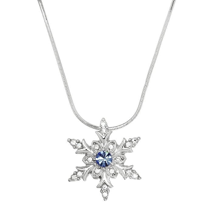 Freebird Jewelry Box Snowflake Pendant Necklace - Blue