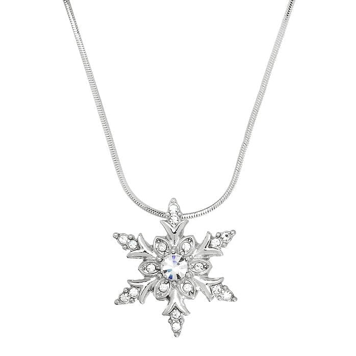 Freebird Jewelry Box Snowflake Pendant Necklace - Crystal