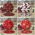 thumbnail image 1 of Snowflake Placemat (Set of 4) Red Christmas Tablemat New Year Supla Round Dining Mat Xmas Circle Mat Kitchen Decor Washable Kitchen Table Mats, 1 of 2
