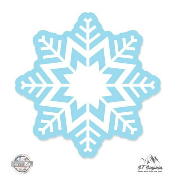 Snowflake Pretty Blue - 3" Vinyl Sticker - For Car Laptop I-Pad Phone Helmet Hard Hat - Waterproof Decal