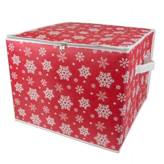 Snowflake Print Ornament Storage - Large