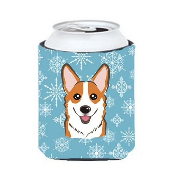 Snowflake Red Corgi Can & Bottle Hugger