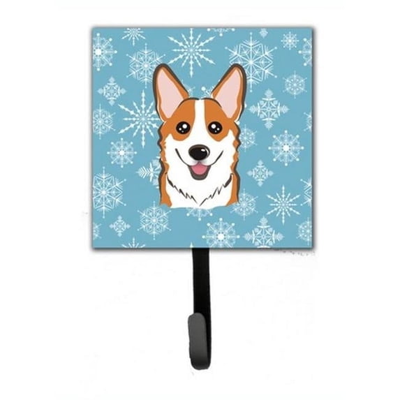 Snowflake Red Corgi Leash & Key Holder