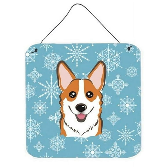 Snowflake Red Corgi Wall and Door Hanging Prints