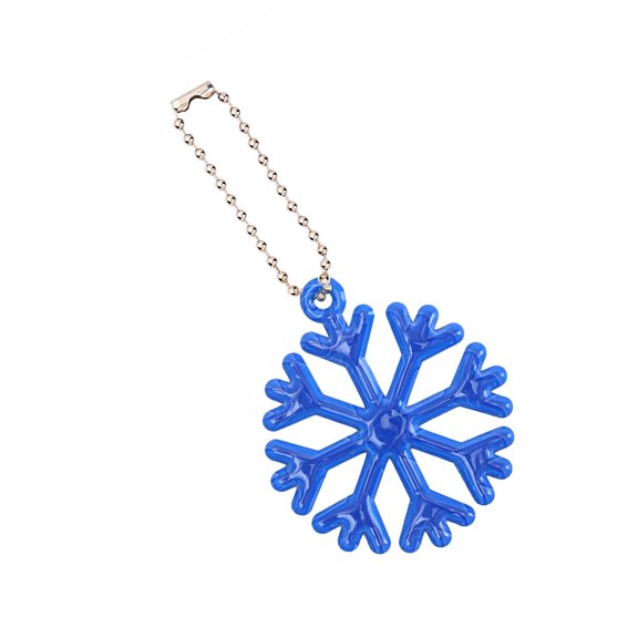 Snowflake Reflective Warning Pendant Handbag Charm Keychain Kids Safety Reflector Pendants for Walking Running Cycling