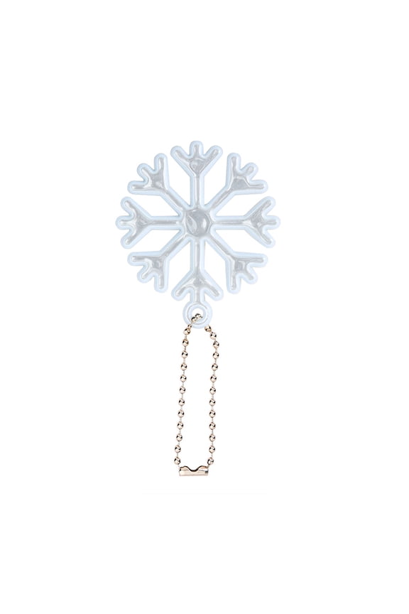 Snowflake Reflective Warning Pendant Handbag Charm Keychain Kids Safety Reflector Pendants for Walking Running Cycling