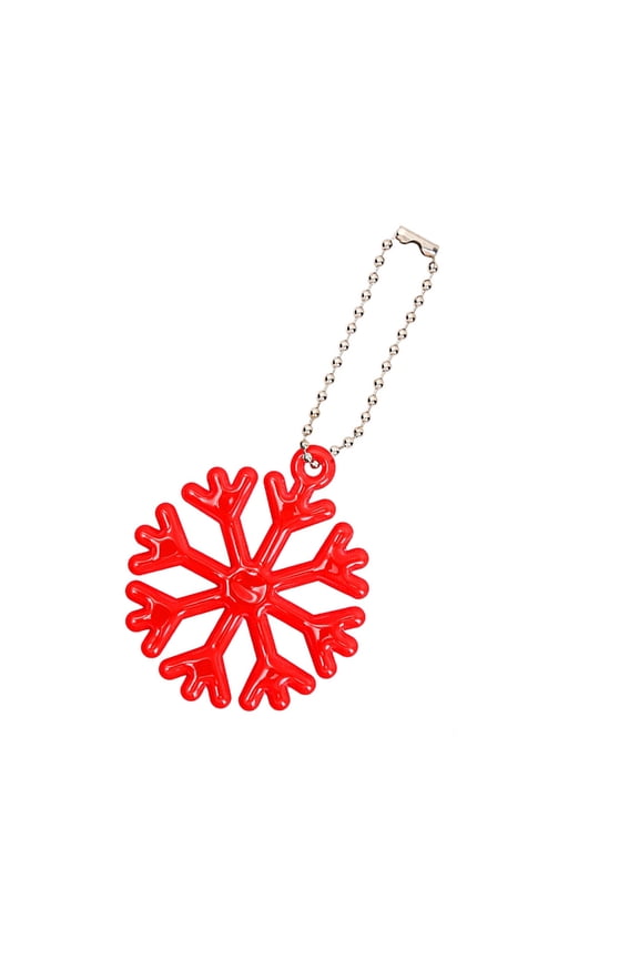 Snowflake Reflective Warning Pendant Handbag Charm Keychain Kids Safety Reflector Pendants for Walking Running Cycling
