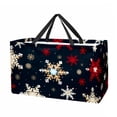 thumbnail image 1 of Snowflake Reusable Foldable Oxford Cloth Storage Bins: Large Capacity Shopping Bags for Laundry and More, 1 of 7