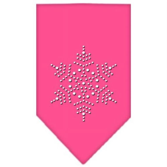 Snowflake Rhinestone Bandana Bright Pink Large