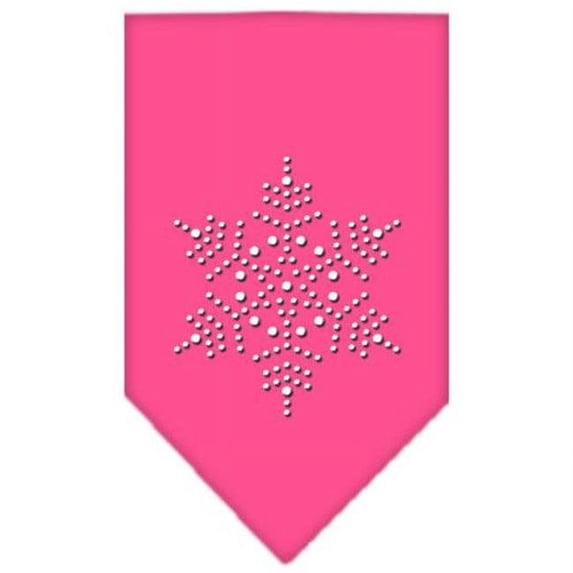 Snowflake Rhinestone Bandana Bright Pink Small