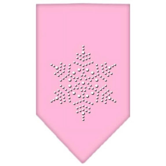 Snowflake Rhinestone Bandana Light Pink Small