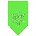 thumbnail image 1 of Snowflake Rhinestone Bandana Lime Green Large, 1 of 1