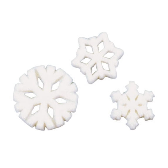 Snowflake SP Molded Sugar Cake/Cupcake Decorations - 12 ct