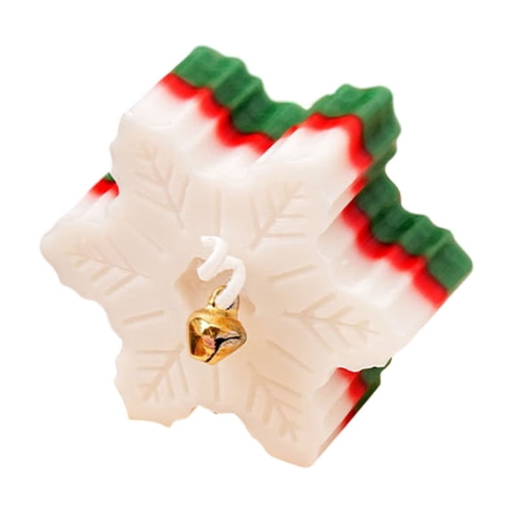 Snowflake Scented Soy Wax Candles Gradient Color Holiday Decorations Aromatherapy Desk Candle Xmas Table Decor Warm Fragrance Portable Festive Ambiance