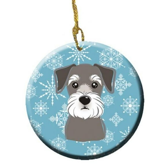 Snowflake Schnauzer Ceramic Ornament